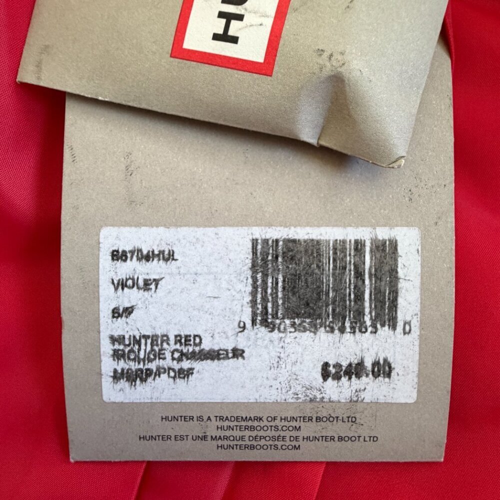 NWT HUNTER Red Chasseur Belted Insulated Hooded Long Trench Coat Small - Picture 16 of 16